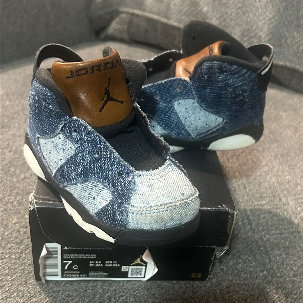 Jordan Kids Blue Denim Sneakers